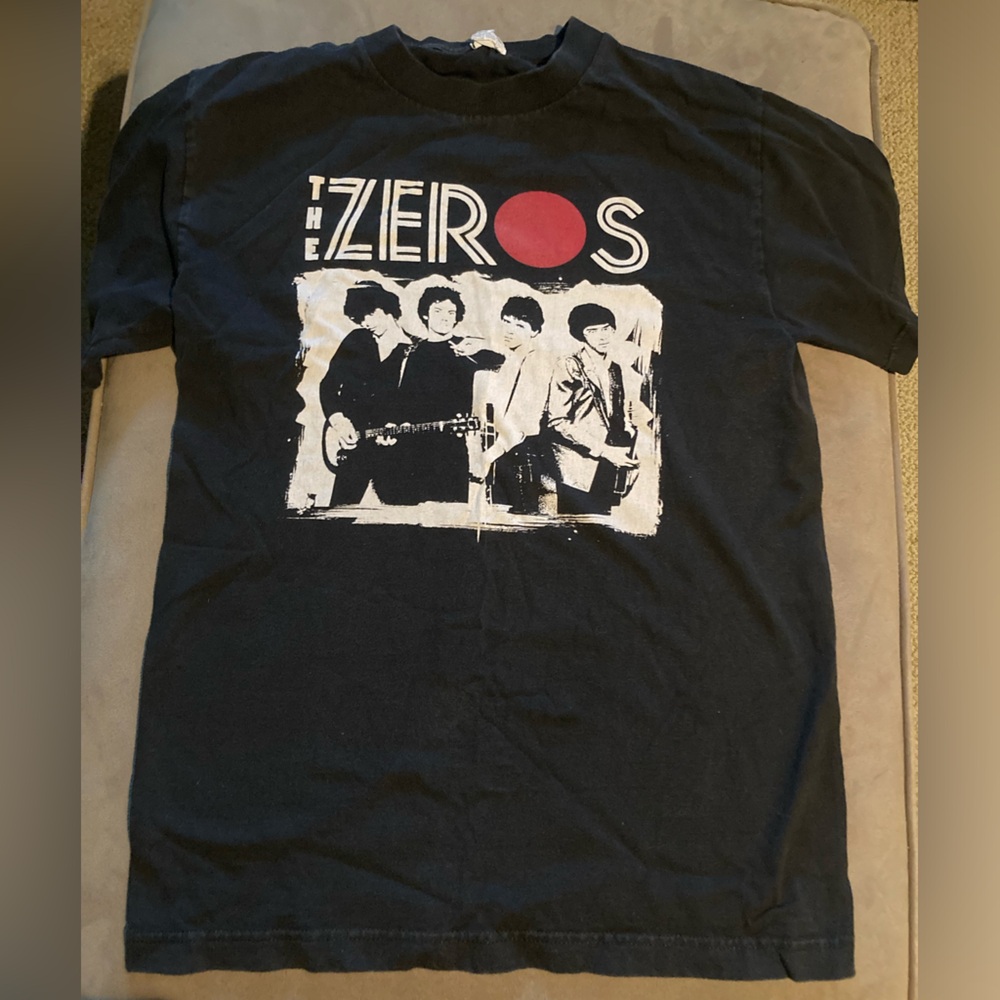 Rare 1970s punk rock band The Zeros black shirt